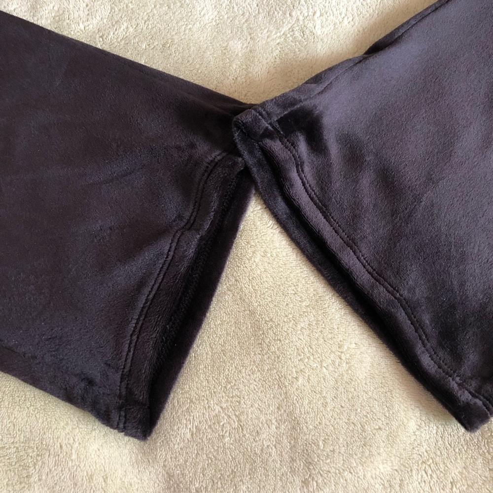 Ruby Rd pants velvet stretch black soft pull on high elastic waistband - Picture 4 of 7